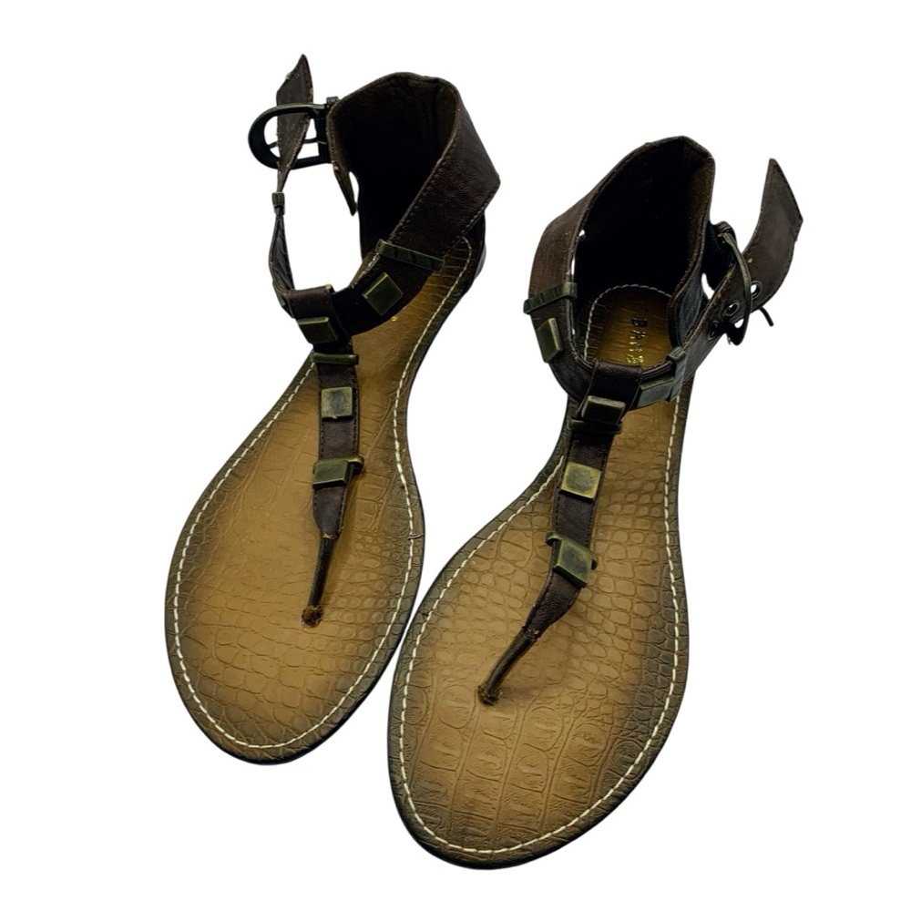 New! Brown Leather Sandals